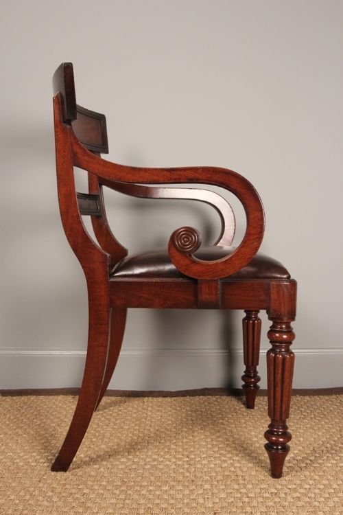 A Superb George IV Gillows Mahogany Elbow Chair