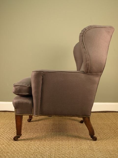 19th Century Shapely Wing Chair
