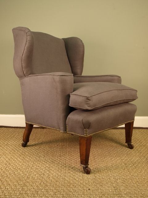 fig 1. 19th Century Shapely Wing Chair