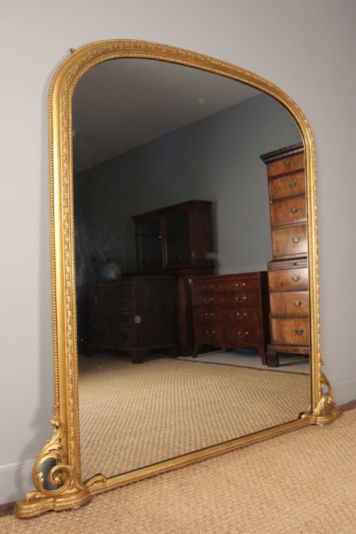 A Beautiful Large Victorian Giltwood Overmantle Mirror