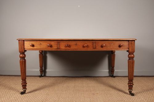 A Victorian Light Oak Library Table