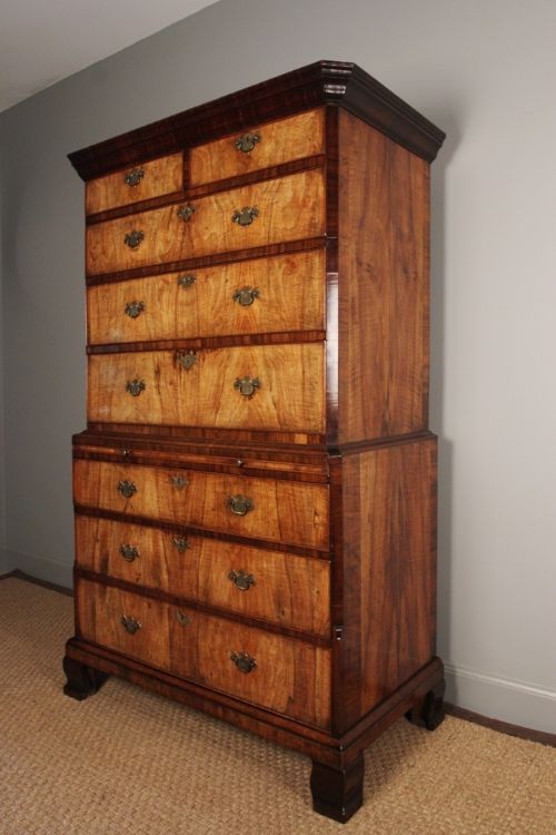 fig 1. A George II Walnut Chest on Chest C.1740