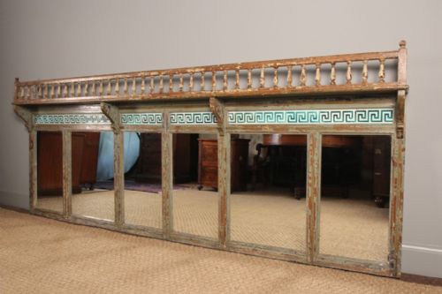 Large Long Edwardian Painted Mirror