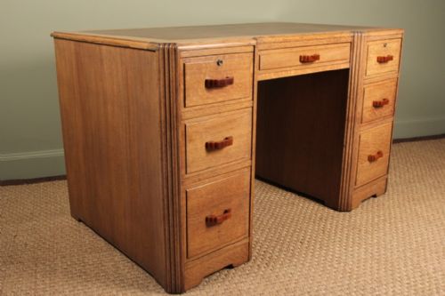 fig 1. Art Deco Light Oak Desk
