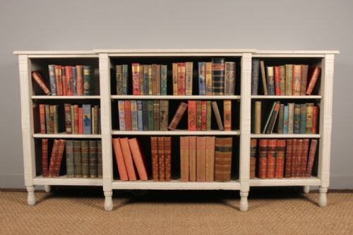 fig 1. A Painted Edwardian Breakfront Bookcase