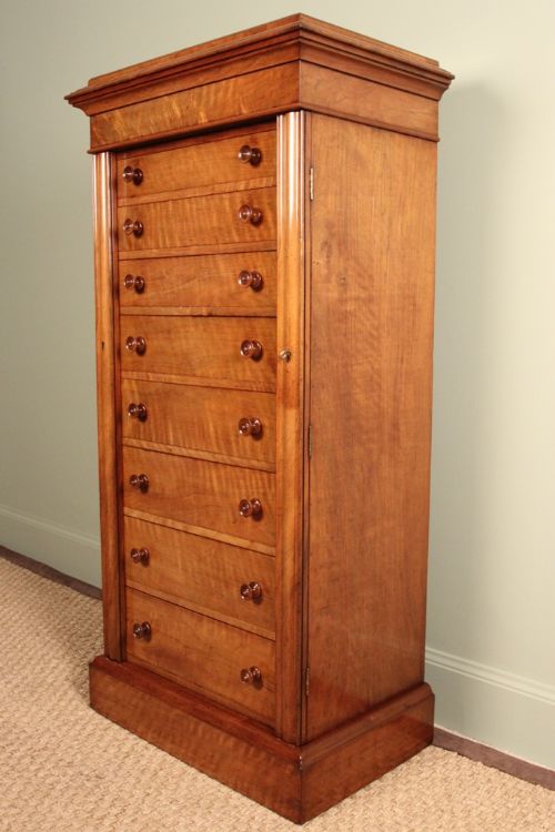 fig 1. A Superb Figured Walnut Wellington Chest