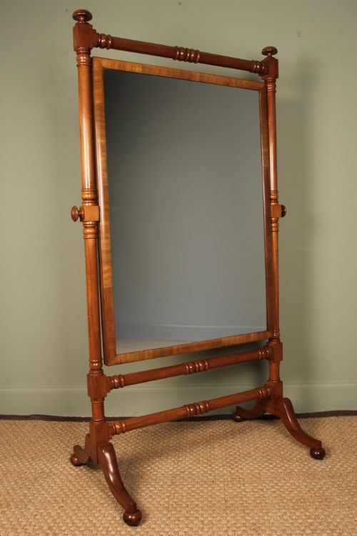 A Large George IV Cheval Mirror