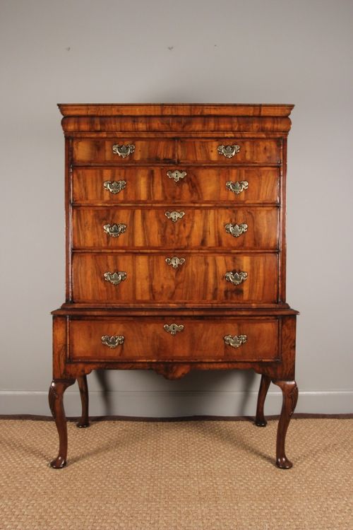 18th C. Walnut Chest on Stand