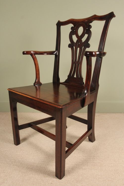 A George II Mahogany Elbow Chair