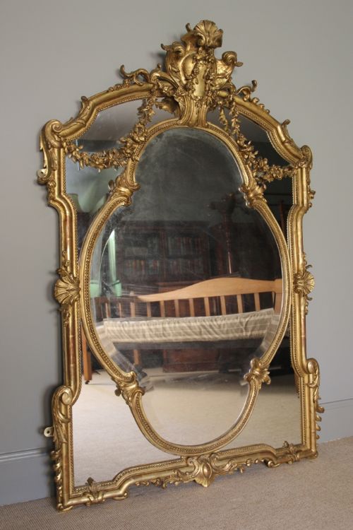 19th C. Giltwood Margin Mirror
