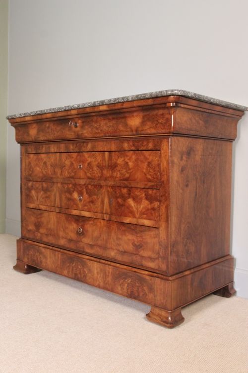 fig 1. Superb 19th C. Walnut Commode Chest