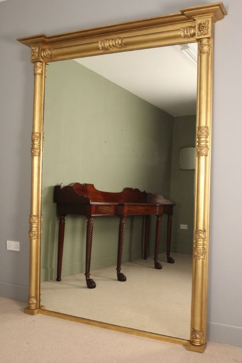 Fine Large Regency Giltwood Pier Mirror 7ft3