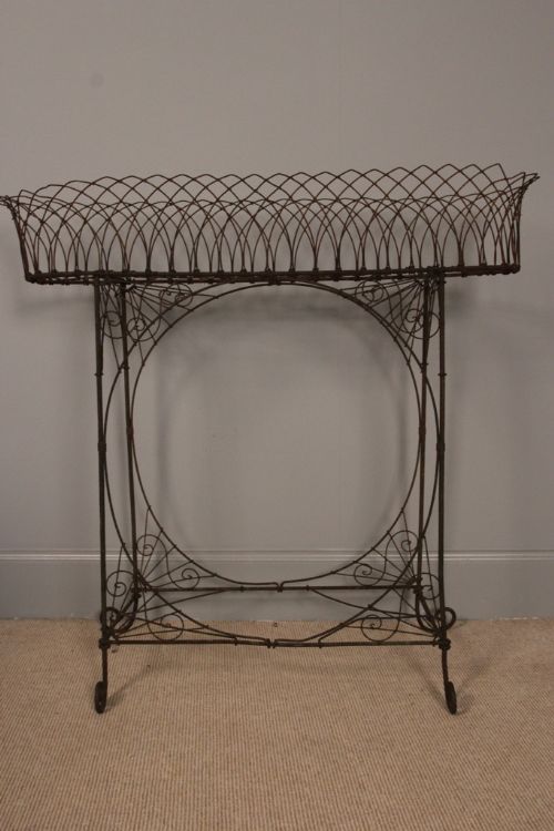 A Victorian Wirework Plant Stand