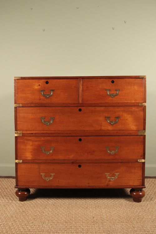 19th C. Military Campaign Chest of Drawers