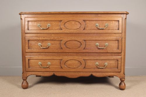 fig 1. 19th C. Solid Oak Chest of Drawers