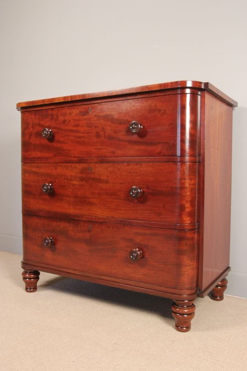fig 1. A Large 19th C Mahogany Chest of Drawers