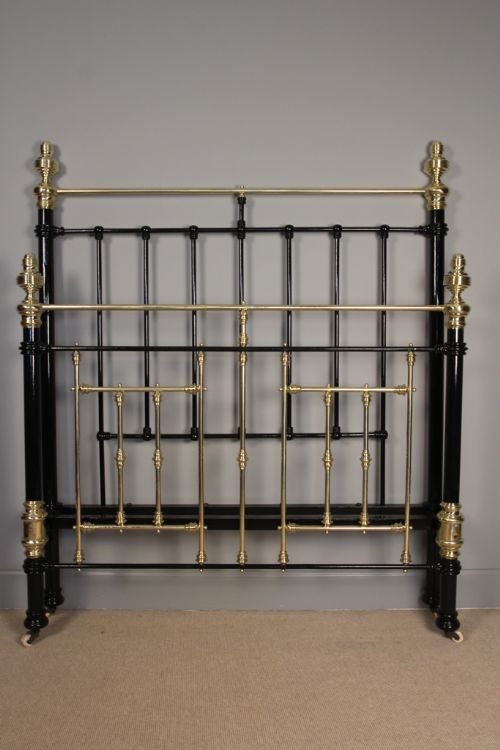 A Victorian Brass & Iron Double Bed