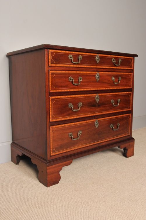 Small Edwardian Mahogany Inlaid Chest of Drawers