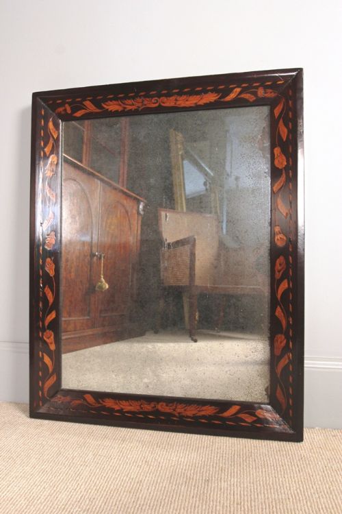 A Pretty Dutch Marquetry Mirror