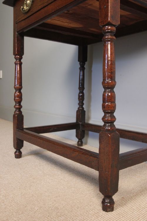 fig 1. 18th Oak Lowboy Table