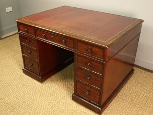 fig 2. Superb William IV Mahogany Partners Desk
