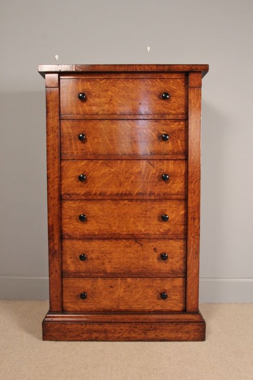 19th C Oak Gillows Wellington Chest
