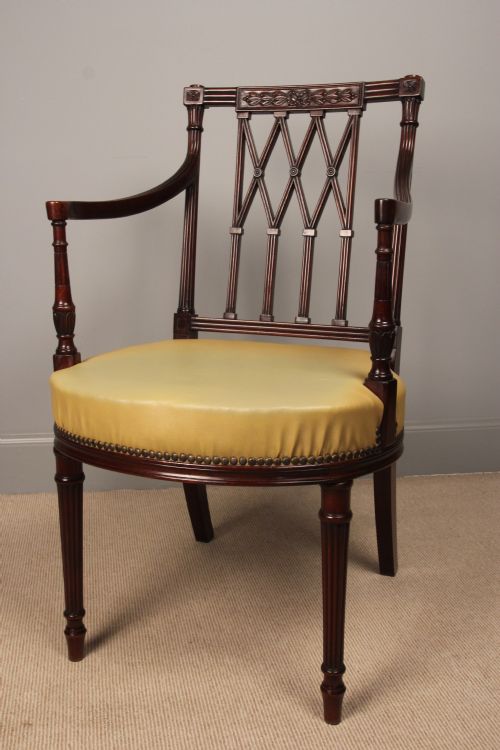 19th C. Mahogany Carver Chair