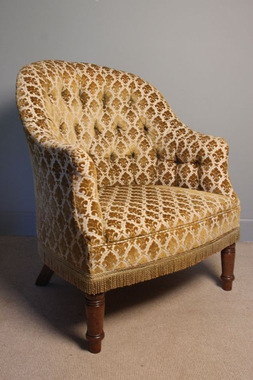 Large Georgian Barrel Back Armchair