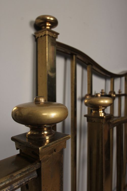 fig 5. A Pair of American Twin Brass Beds 