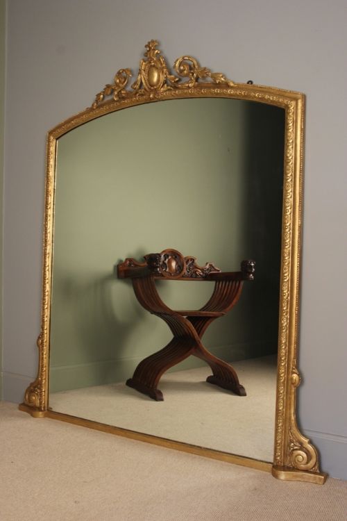 fig 1. 19th Century English Giltwood Overmantle Mirror