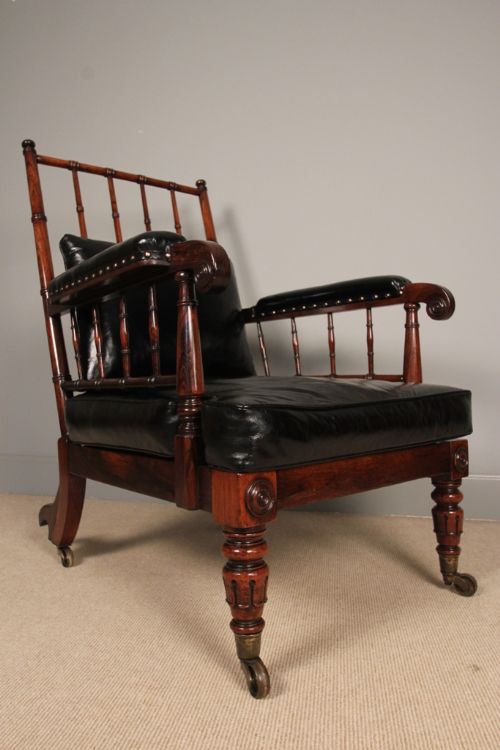 fig 1. Superb Gillows Rosewood Library Chair