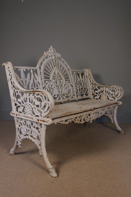 Cast Iron Peacock Garden Bench