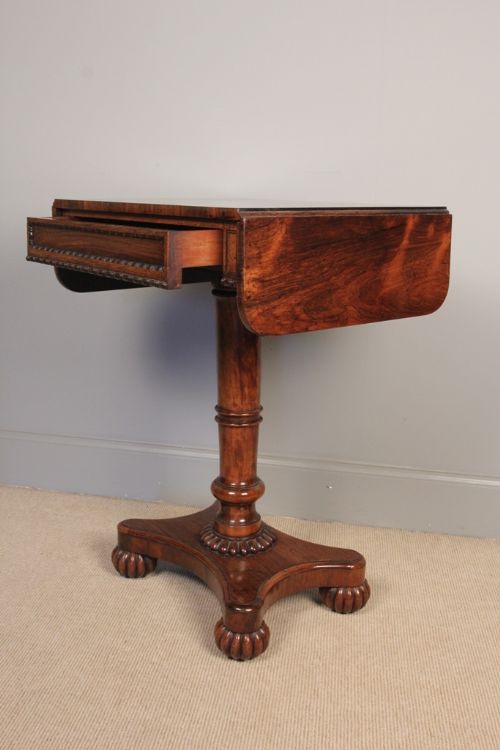 fig 1. George IV Rosewood Pedestal Side Table
