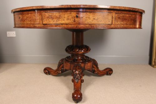 A Superb Pollard Revolving Oak Drum Table