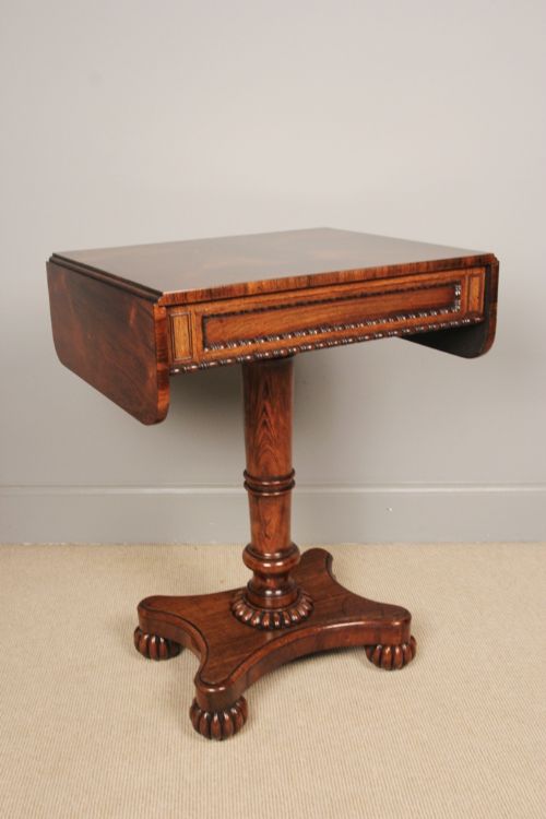George IV Rosewood Pedestal Side Table