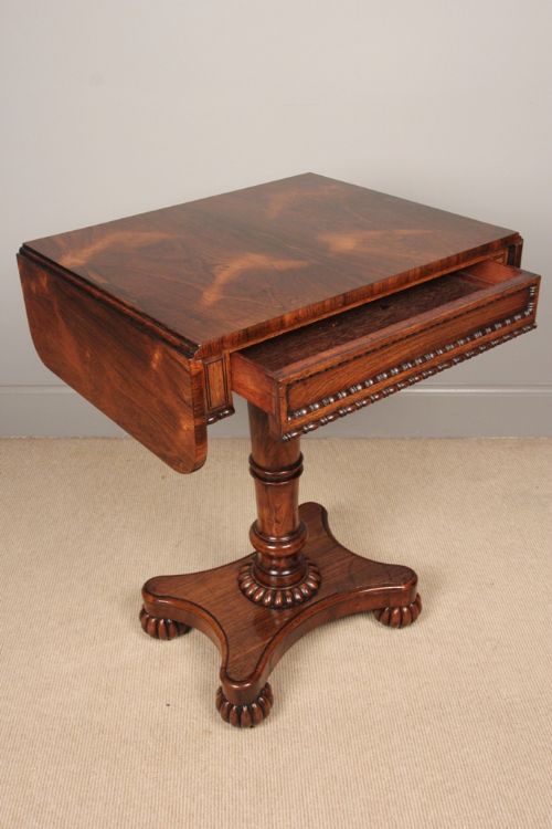 fig 1. George IV Rosewood Pedestal Side Table