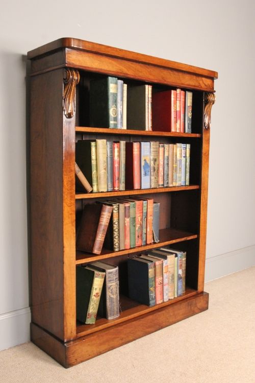 A Victorian Walnut Open Dwarf Bookcase