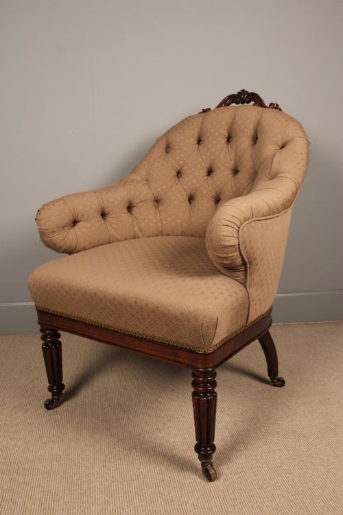 fig 1. Fine William IV Rosewood Upholstered Library Chair