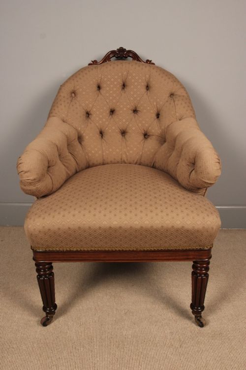 fig 2. Fine William IV Rosewood Upholstered Library Chair