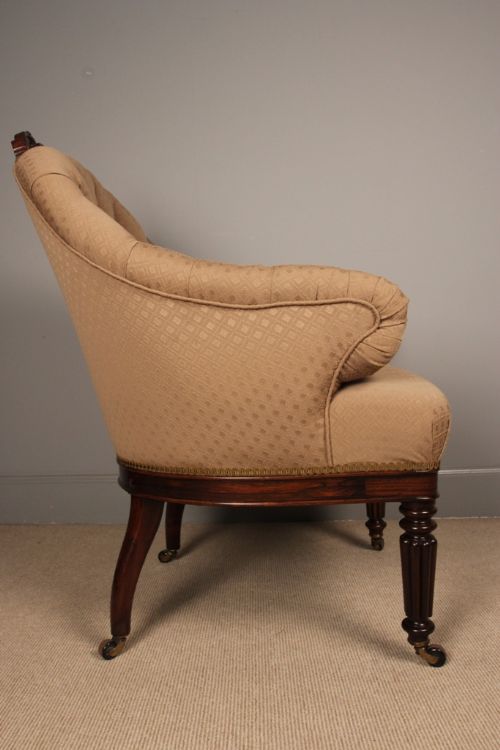 fig 3. Fine William IV Rosewood Upholstered Library Chair