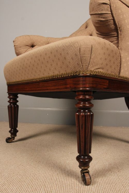 fig 4. Fine William IV Rosewood Upholstered Library Chair