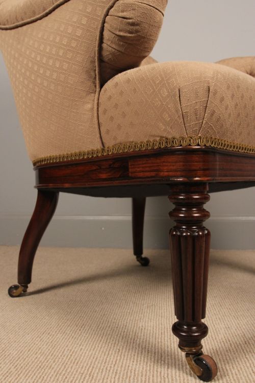 fig 5. Fine William IV Rosewood Upholstered Library Chair