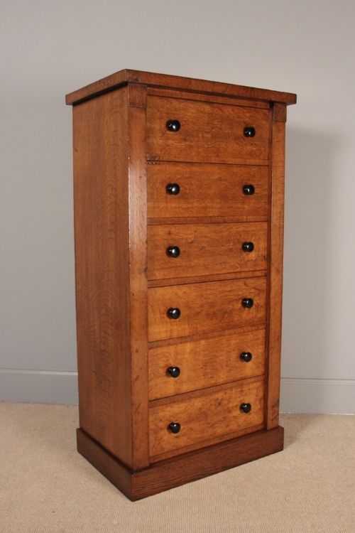 19th C. Oak Gillows Wellington Chest