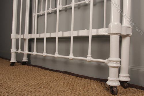 fig 5. A Decorative Victorian Cast Iron & Brass Double Bed