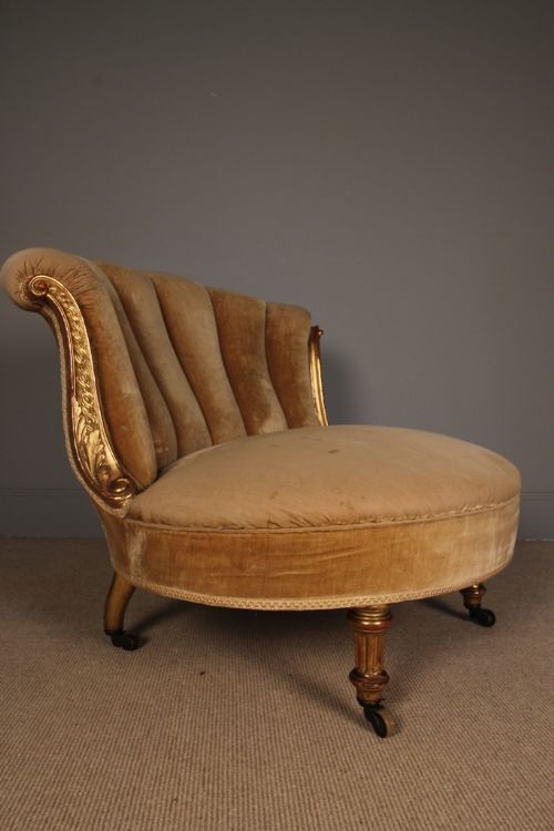 19th C Giltwood Shell Chair