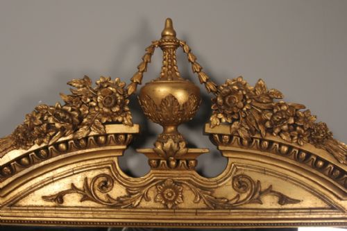 fig 3. Large Impressive 19th C. Giltwood Overmantle Mirror