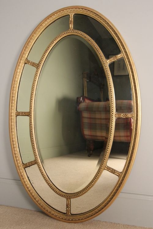 Oval Giltwood Margin Mirror