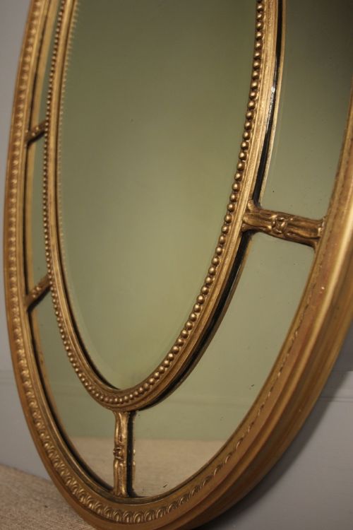 fig 1. Oval Giltwood Margin Mirror