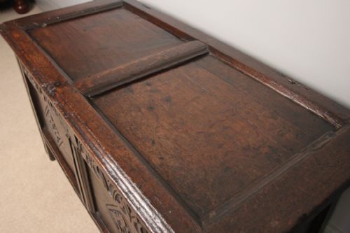 fig 4. 17th C. Small Oak Coffer