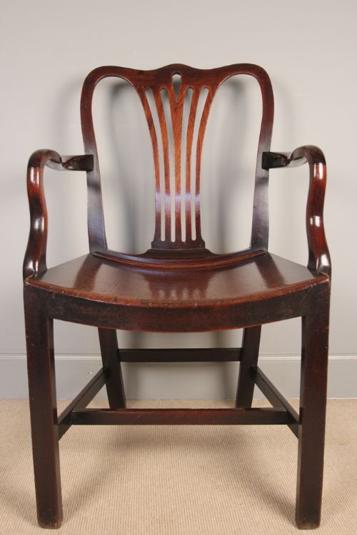 Superb Oxford George III Mahogany Elbow Chair